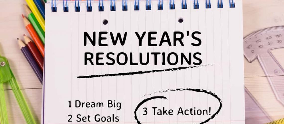 List of new year resolution goals to symbolize taking action with head lice